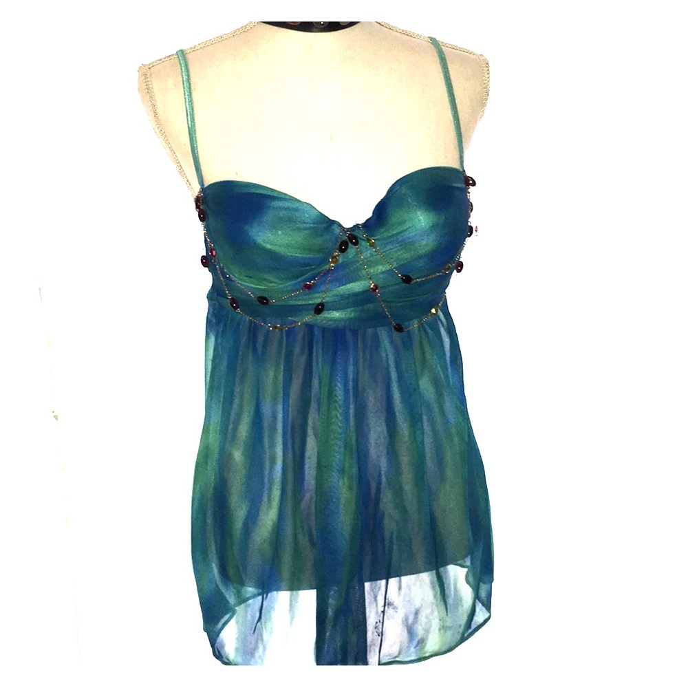 Upcycled Victoria’s Secret blue mermaid babydoll